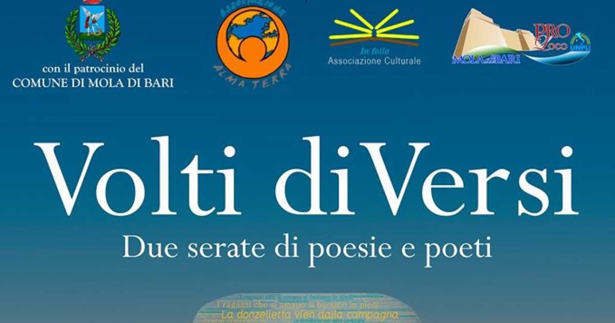Mola, "Volti diVersi": due serate di poesia nel Castello Angioino